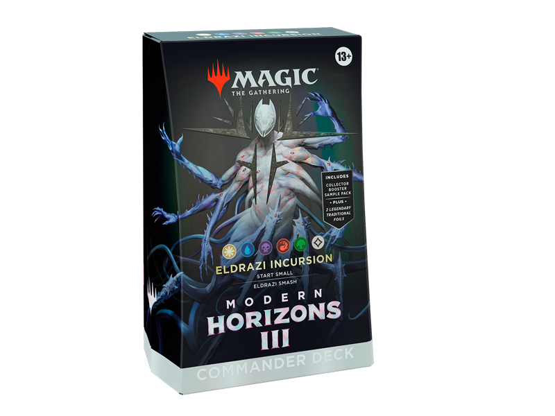 Commander Deck Eldrazi Incursion de Modern Horizons III para Magic: The Gathering con arte del monstruoso eldrazi
