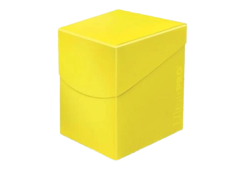 Caja de mazo Deck Box Eclipse 100 Amarillo Ultra Pro para cartas TCG