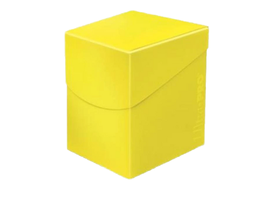 Caja de mazo Deck Box Eclipse 100 Amarillo Ultra Pro para cartas TCG