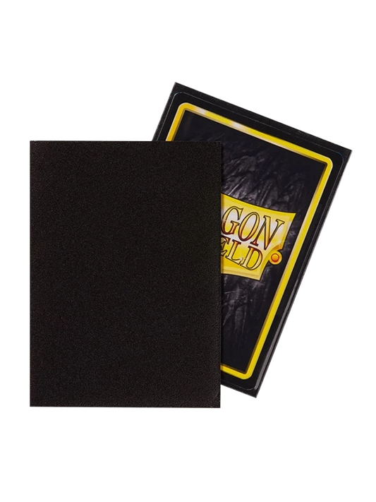 Detalle de la textura mate de las fundas Dragon Shield negro Standard para cartas de Magic
