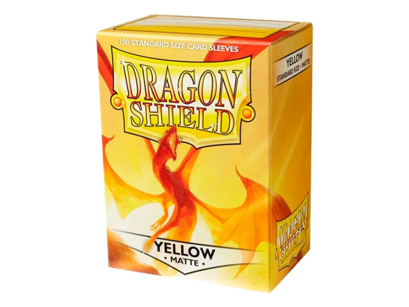 Fundas Dragon Shield Standard Matte Amarillo 100 fundas para cartas TCG