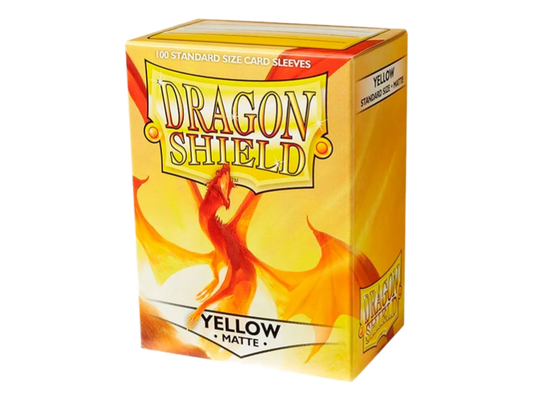Fundas Dragon Shield Standard Matte Amarillo 100 fundas para cartas TCG