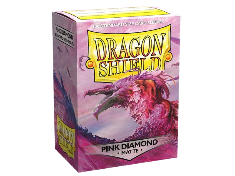 Fundas Dragon Shield Standard Matte Pink Diamond Rosa 100 fundas para cartas TCG