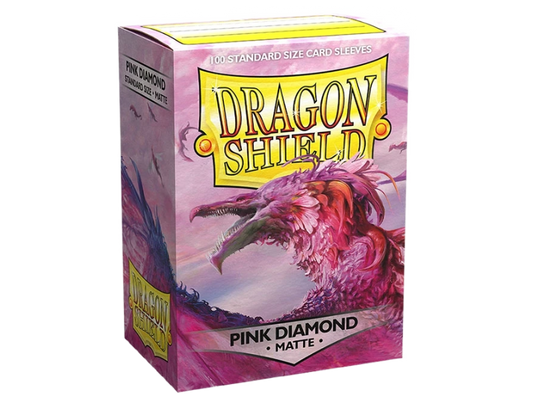 Fundas Dragon Shield Standard Matte Pink Diamond Rosa 100 fundas para cartas TCG