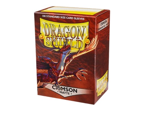 Fundas Dragon Shield Standard Matte Crimson Rojo para Magic The Gathering, pack de 100 fundas premium antirreflejos