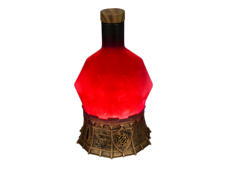 Lámpara ambiente D20 roja Enhance Gaming para decoración friki y juegos de rol