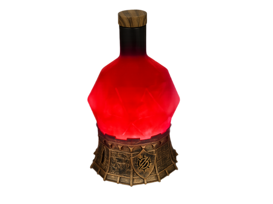 Lámpara ambiente D20 roja Enhance Gaming para decoración friki y juegos de rol