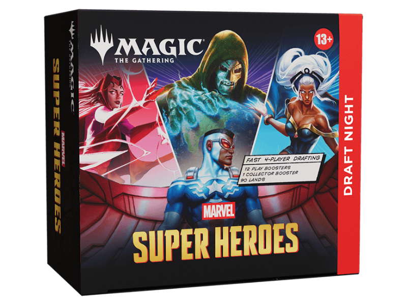 Draft Night Marvel Super Heroes con sobres y Collector Booster – Magic The Gathering MTG en inglés