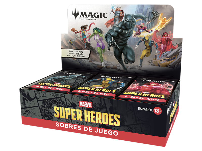 Play Booster Display Marvel Super Heroes con 30 sobres – Magic The Gathering MTG en inglés
