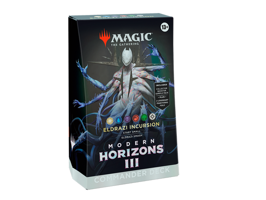 Commander Deck Eldrazi Incursion de Modern Horizons III para Magic: The Gathering con arte del monstruoso eldrazi